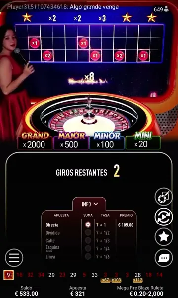 Mega Fire Blaze Ruleta Espana