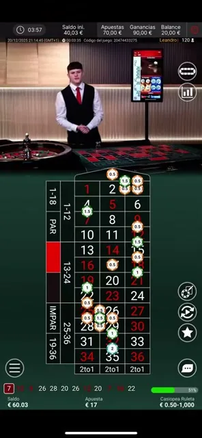 Ruleta Francesa en Vivo