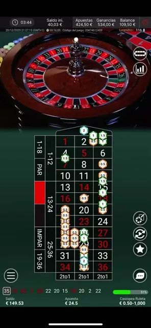 Ruleta Francesa en Vivo